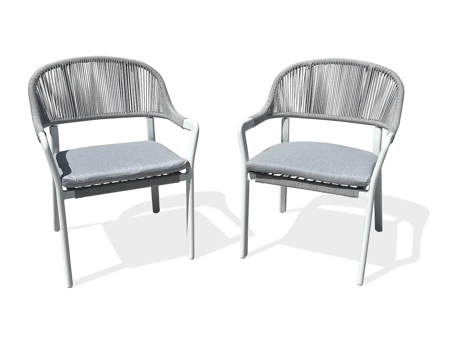2er-Set Gartensessel - Weiá