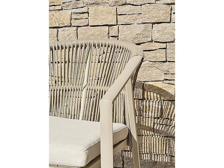 Lot de 2 fauteuils de jardin - Grège - GAMBI