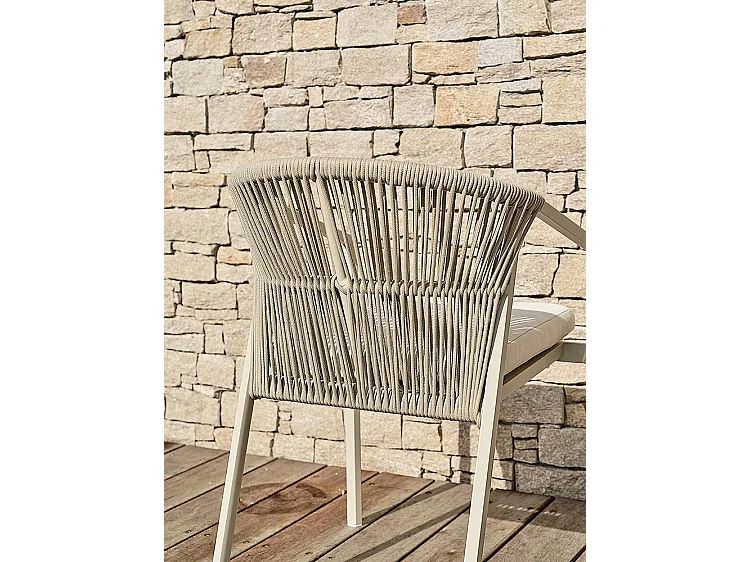 Lot de 2 fauteuils de jardin - Grège - GAMBI