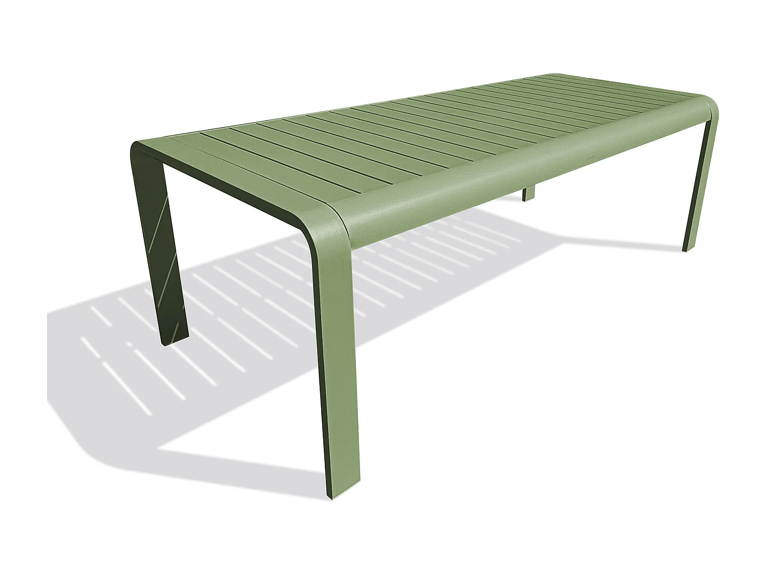 Table de jardin en aluminium coloris olive - HANOI