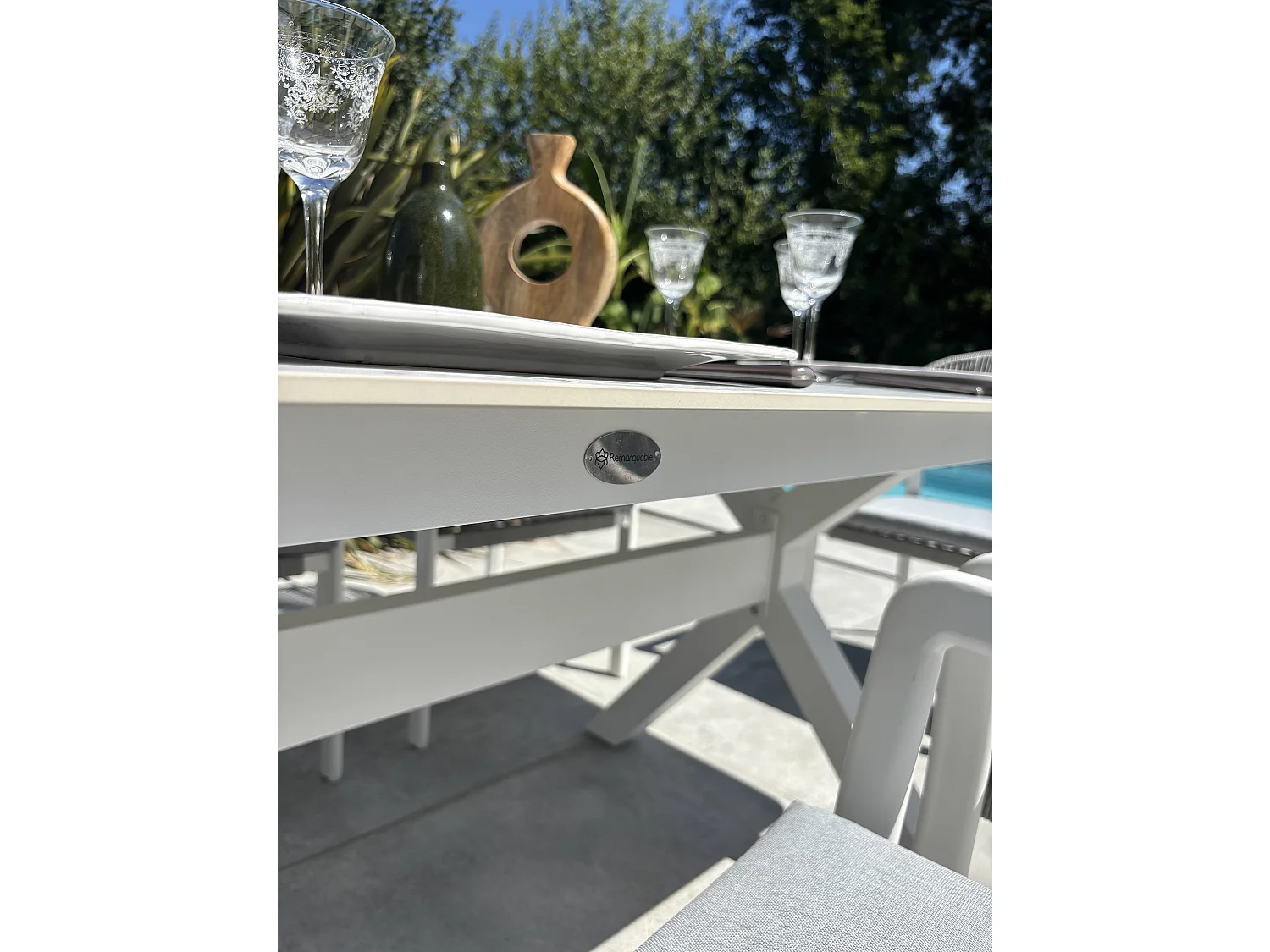 Serviço de jantar para jardim com 8 lugares - Branco