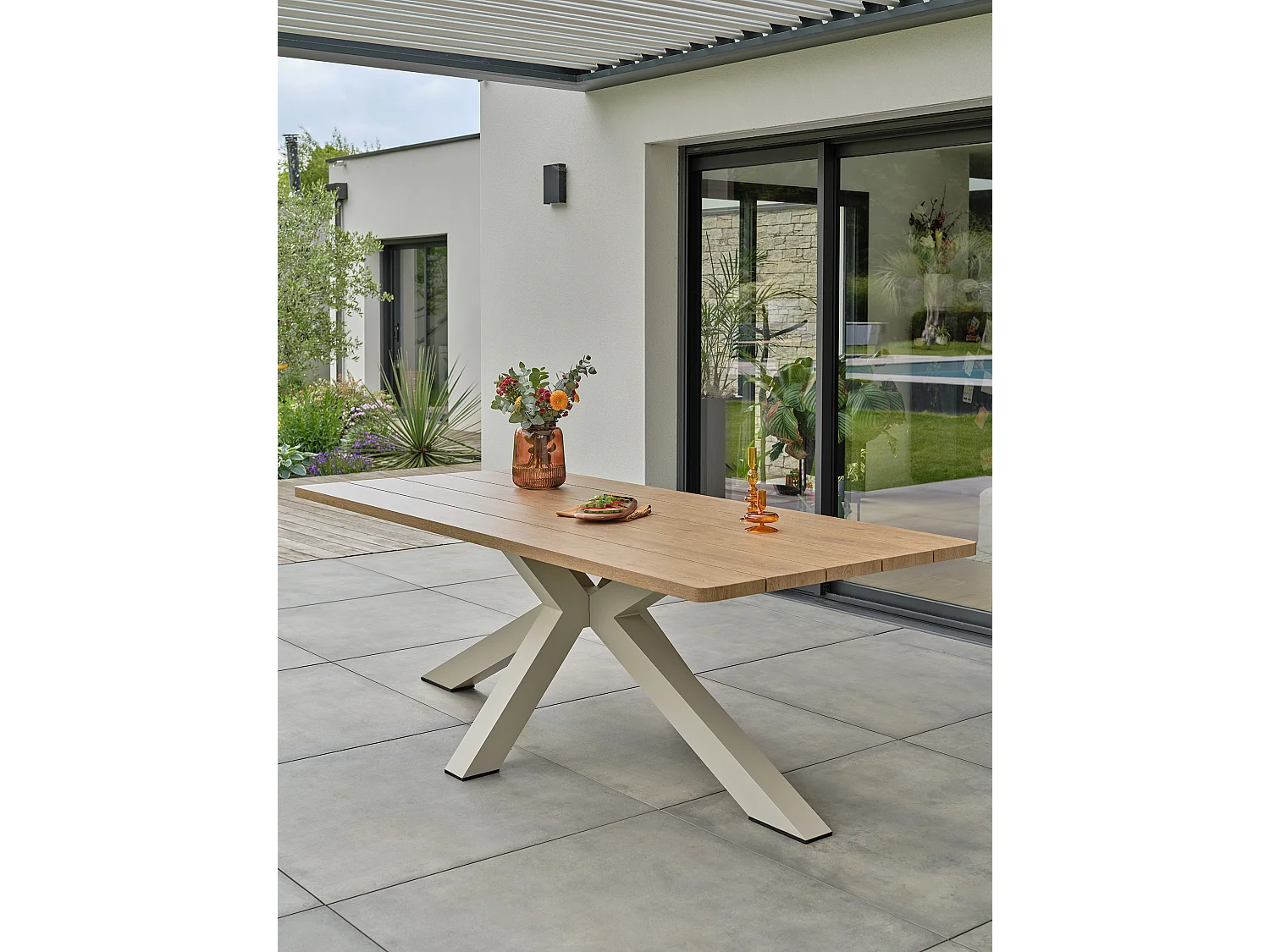 Table de jardin 8 places - Grège - KELIA