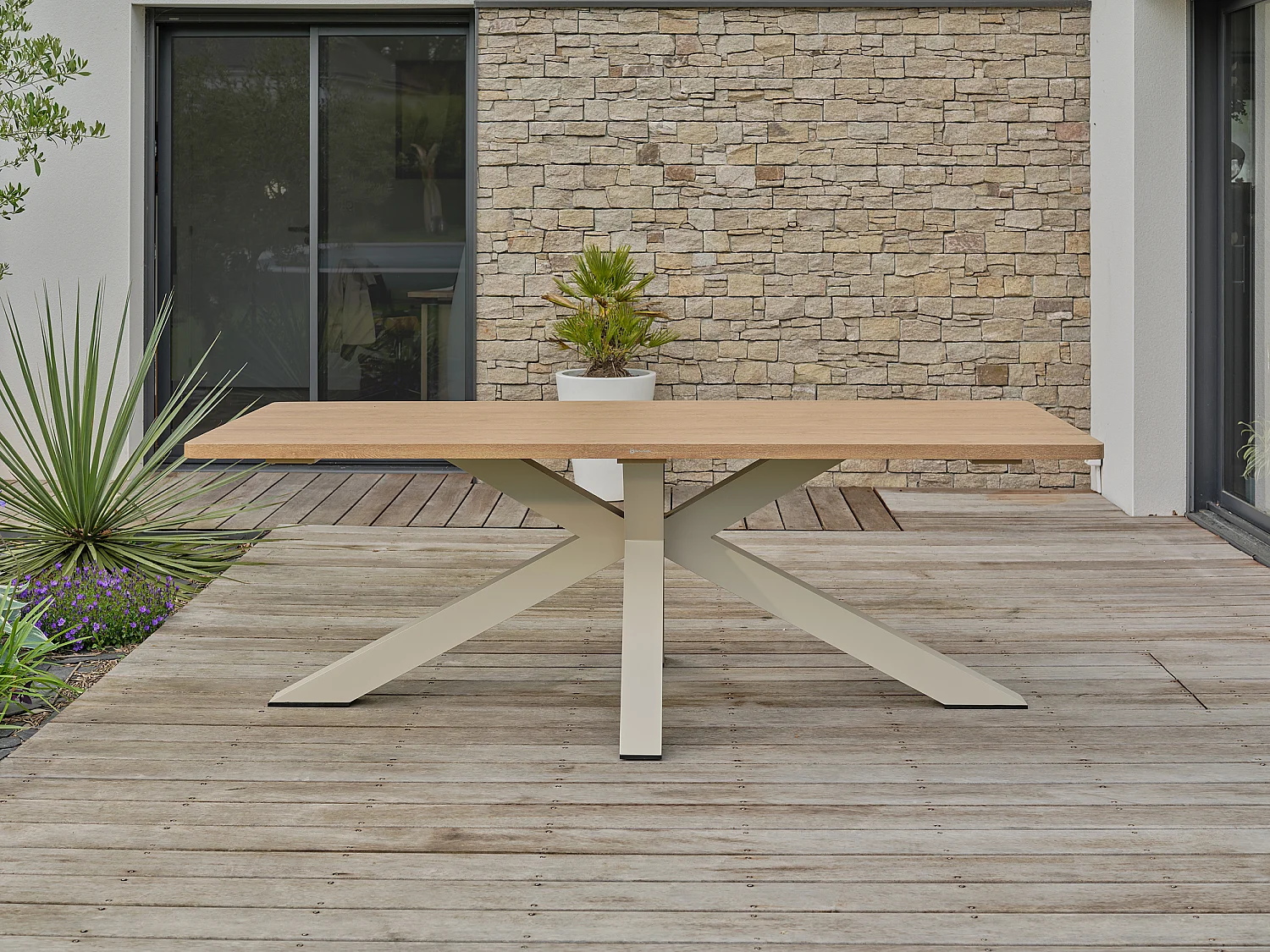 Table de jardin 8 places - Grège - KELIA