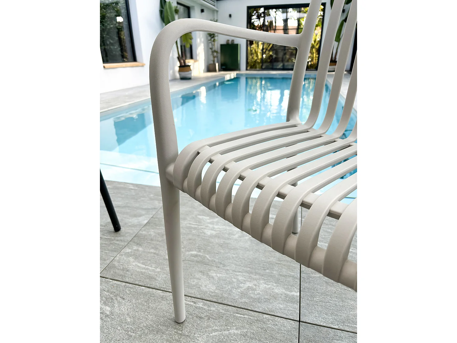 Set da pranzo da giardino in alluminio per 4 persone - Grigio greige