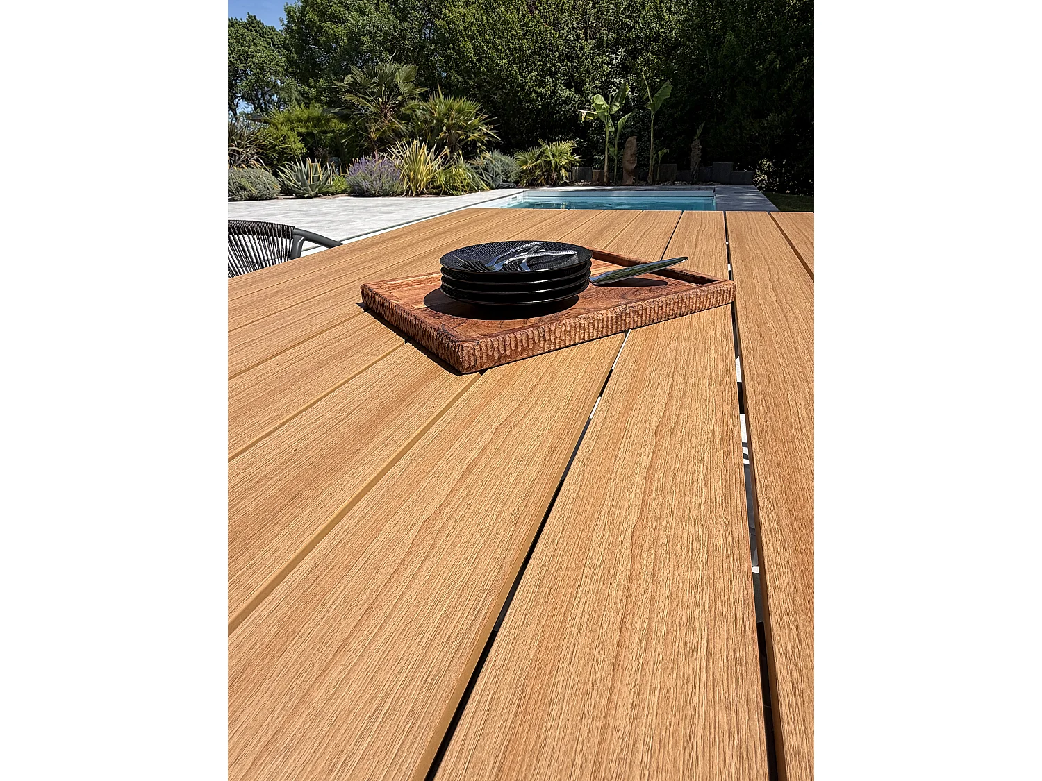 Set da pranzo da giardino in alluminio a 6 posti - Grigio antracite