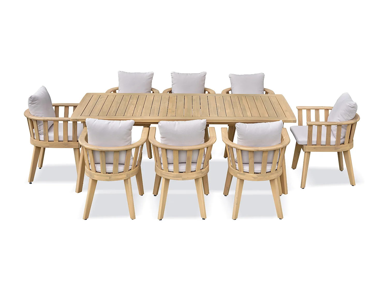 Ensemble repas de jardin 8 places - Acacia - LISO