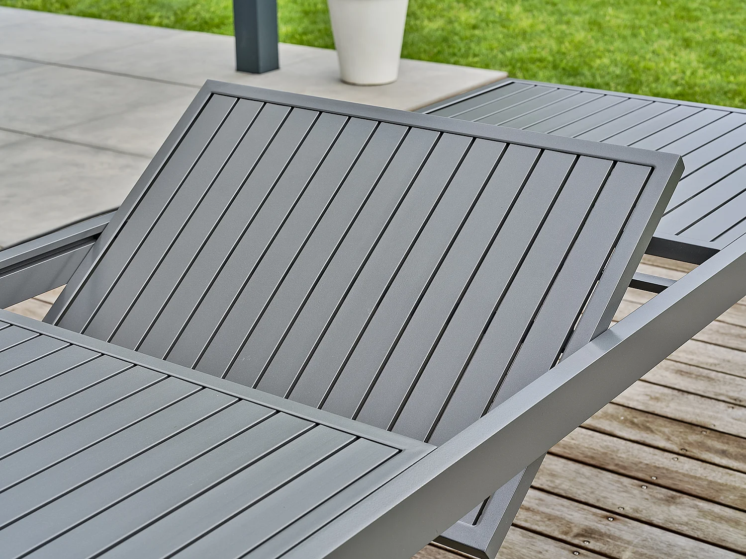 Ensemble repas de jardin 6 places - Gris anthracite - ORSINO