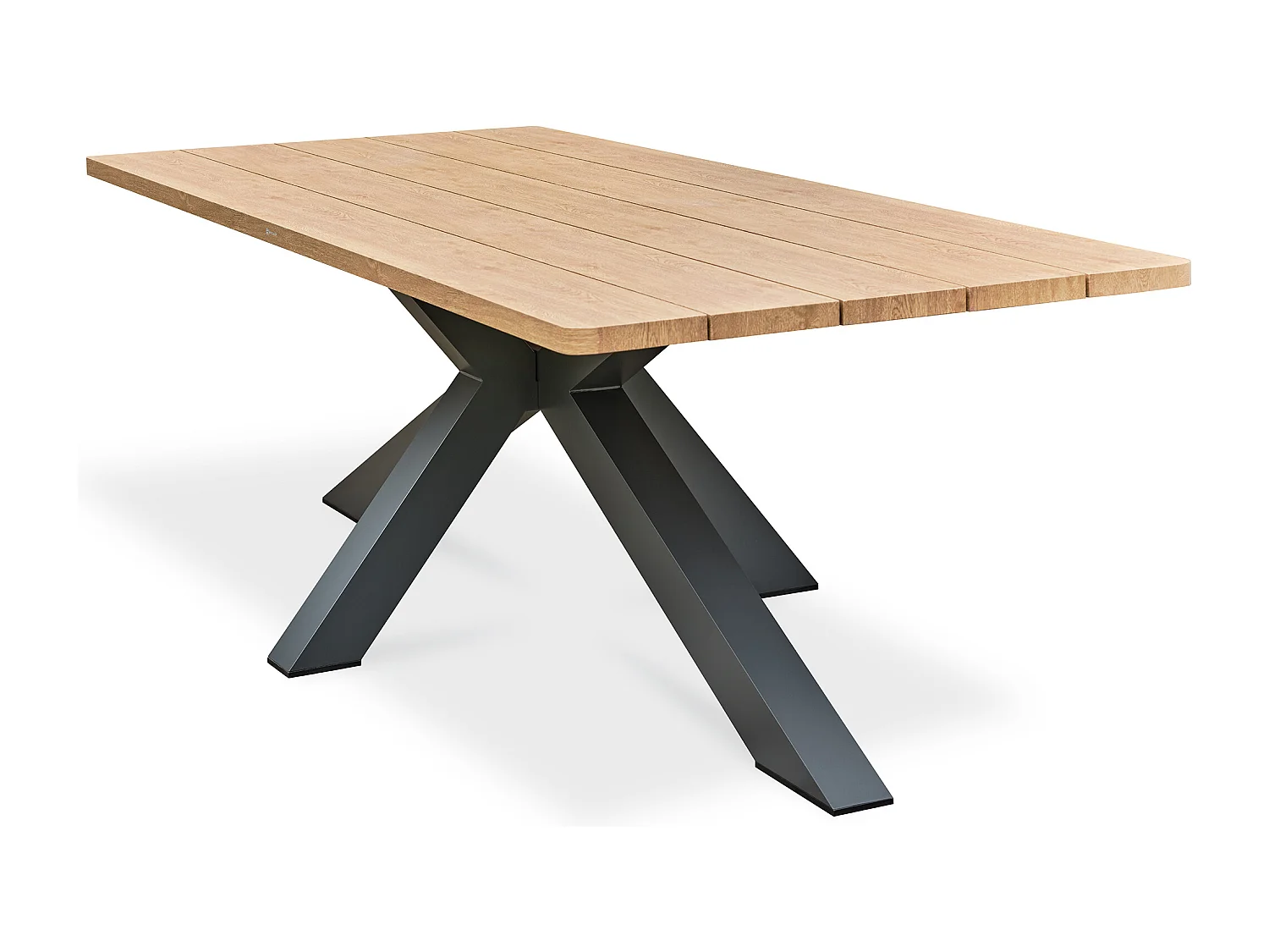 Table de jardin 8 places - Gris anthracite - KELIA