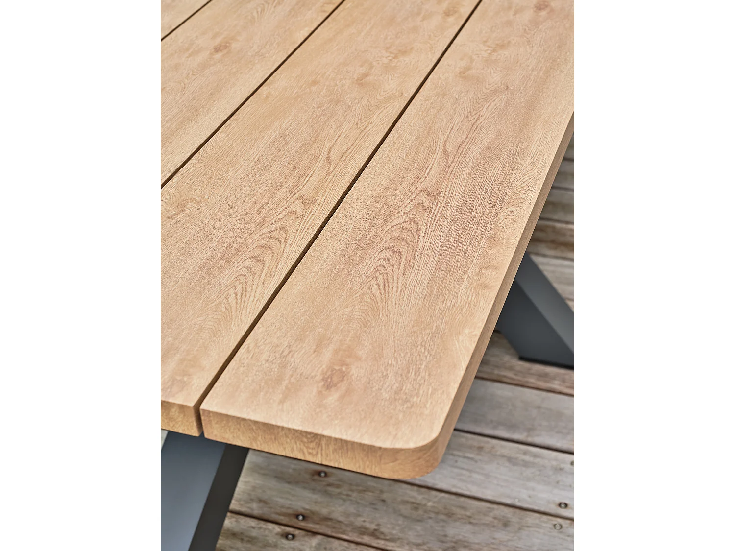 Table de jardin 8 places - Gris anthracite - KELIA