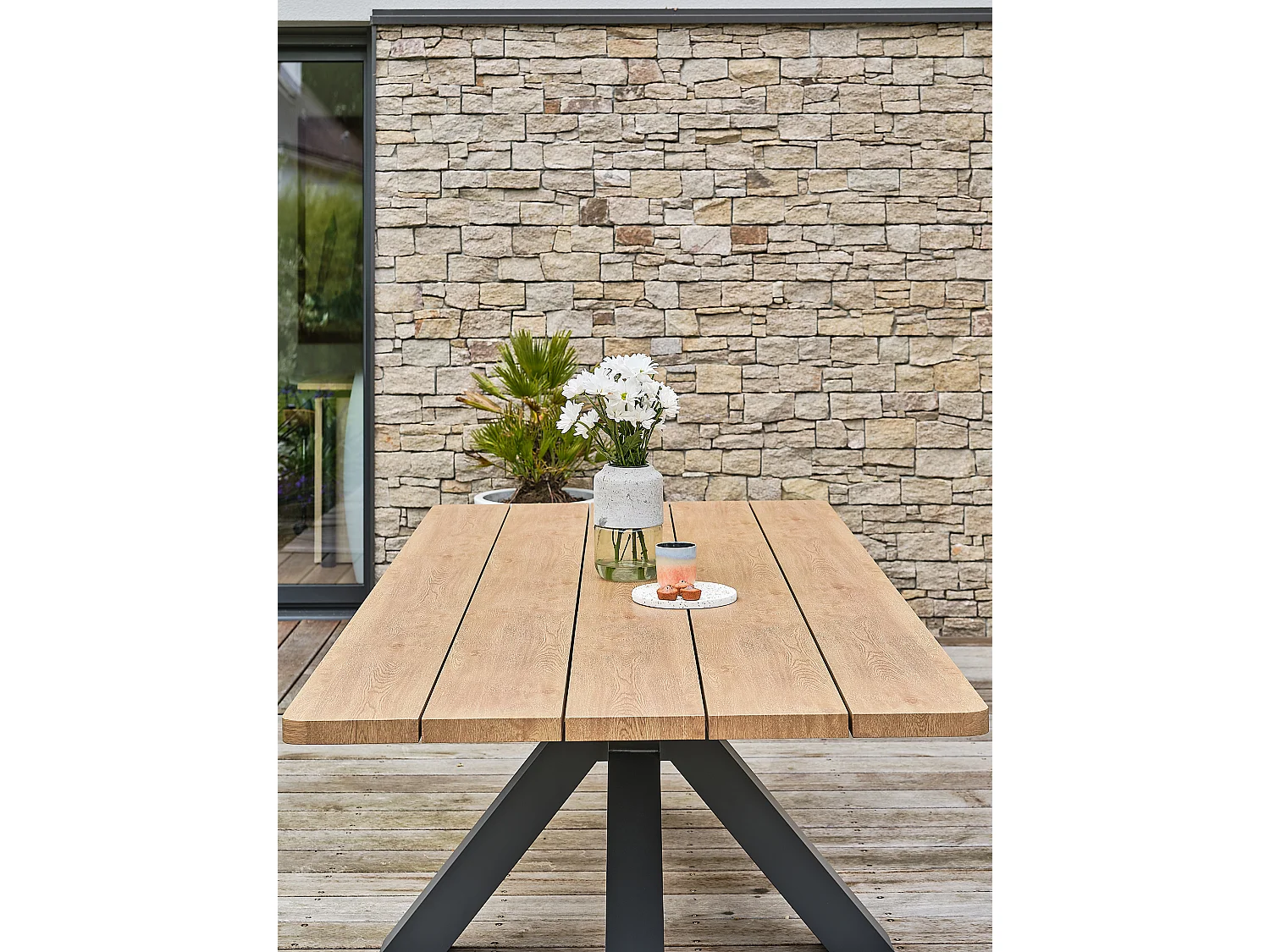 Tuintafel 8 personen - Antraciet - KELIA