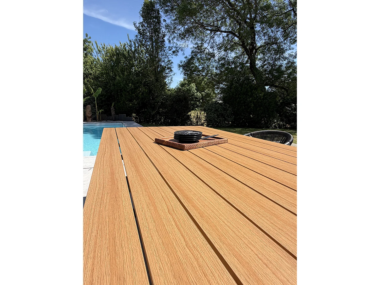 Set da pranzo da giardino in alluminio a 4 posti - Grigio antracite