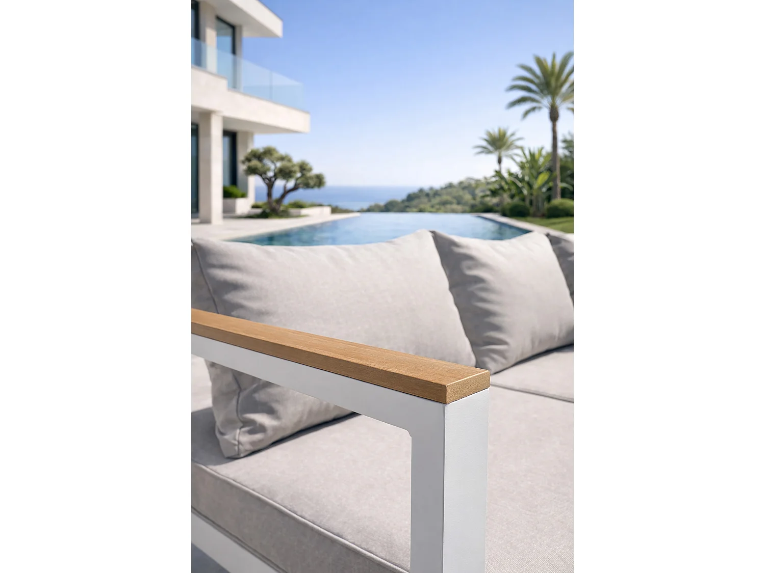 Ensemble repas de jardin 9 places - Blanc - MAJARI