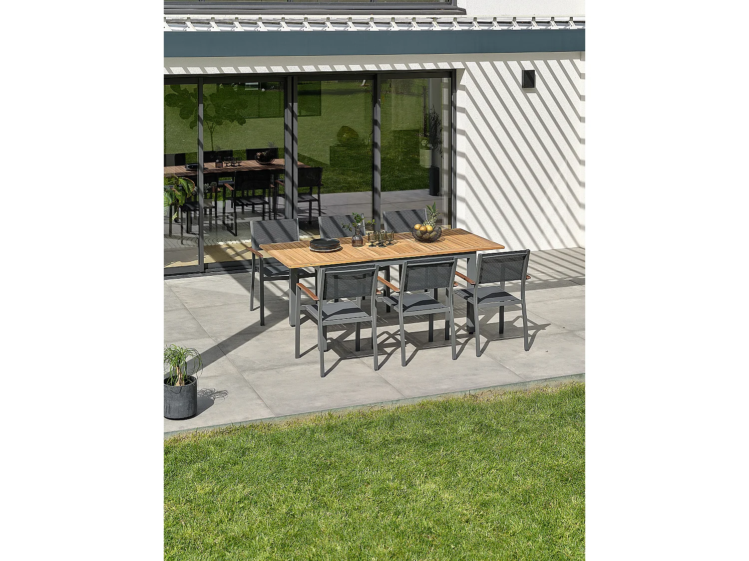 Ensemble repas de jardin 6 places - Acacia - ORSINO