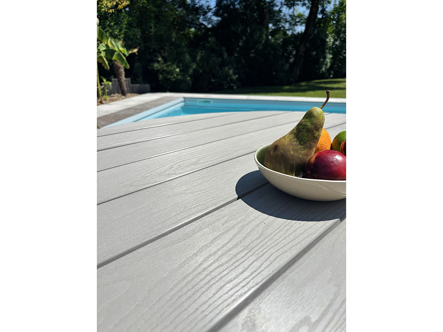 Table de jardin 6 places - Blanc - ELBA