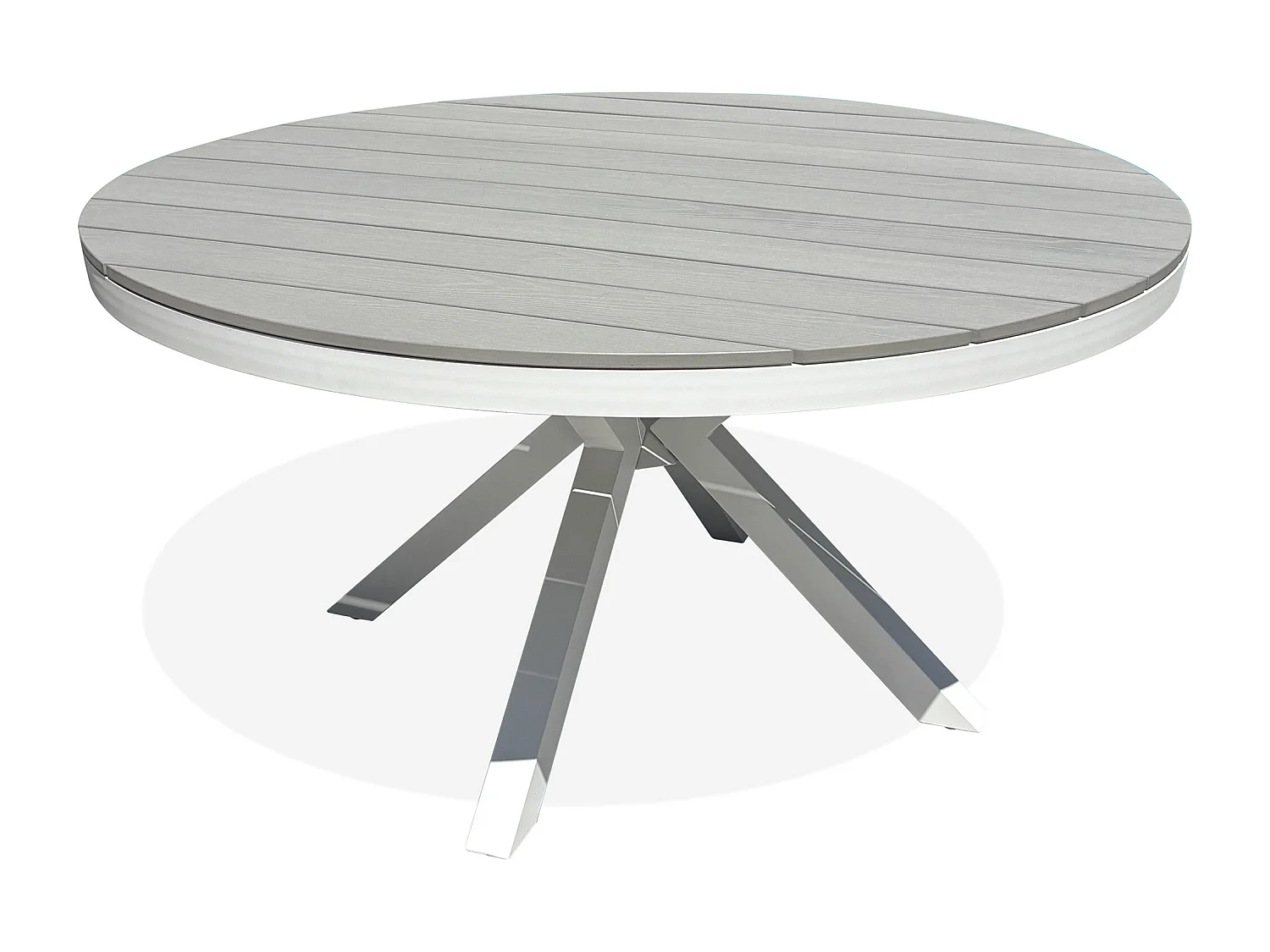 Table de jardin 6 places - Blanc - ELBA
