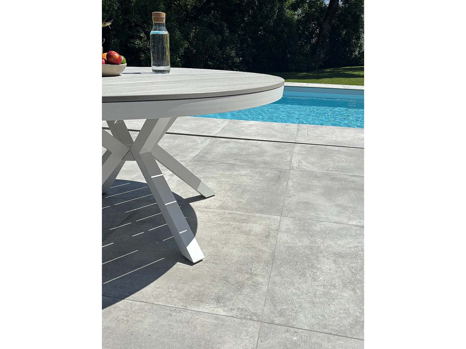 Table de jardin 6 places - Blanc - ELBA