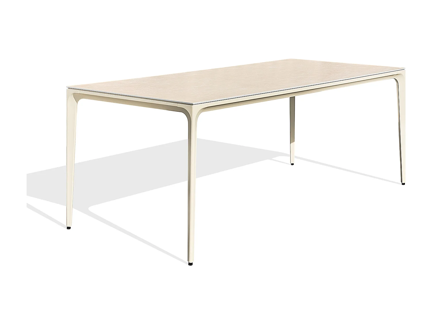 Table de jardin 8 places en Céramique sur verre - Grège - TIGUA