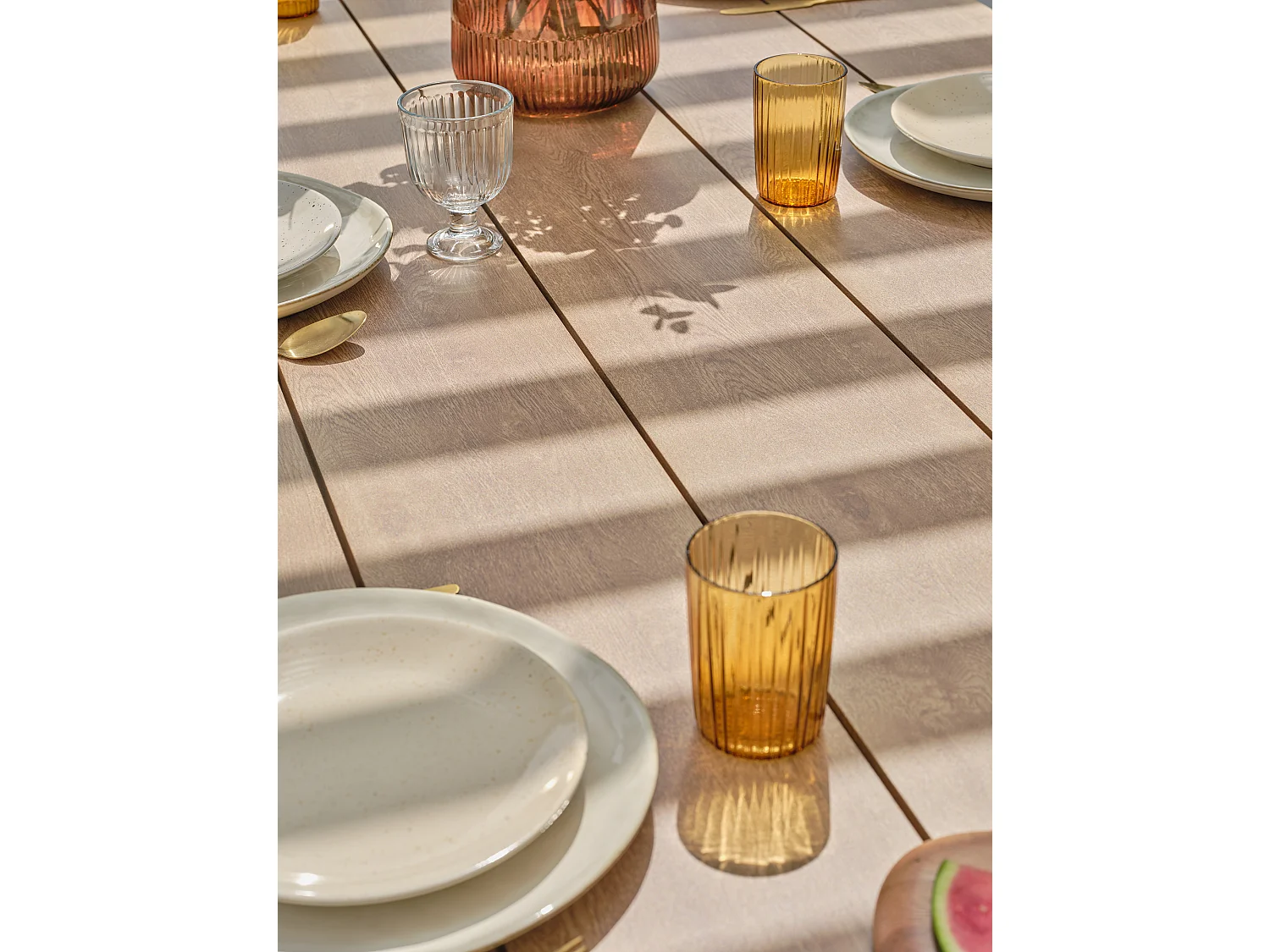 Ensemble repas de jardin 8 places - Grège - KELIA