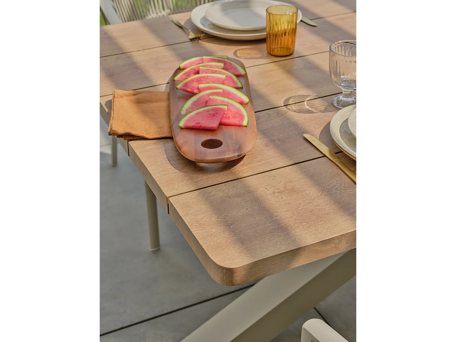 Ensemble repas de jardin 8 places - Grège - KELIA