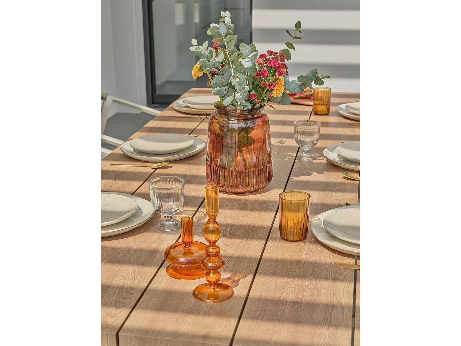 Ensemble repas de jardin 8 places - Grège - KELIA