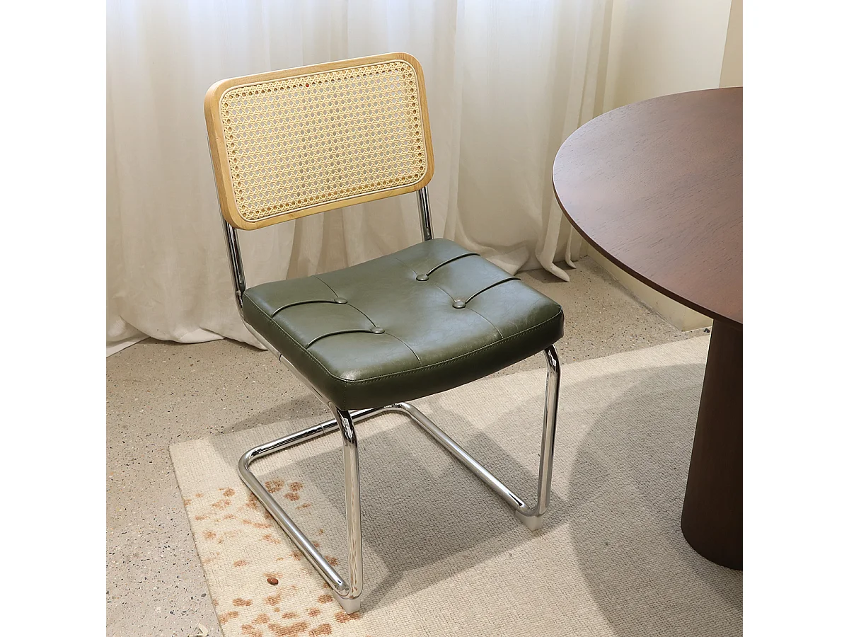 Lot de 2 chaises cantilever style Bauhaus, design moderne confortable et stable – chaise salle à manger, salon, bureau, café, intérieur contemporain