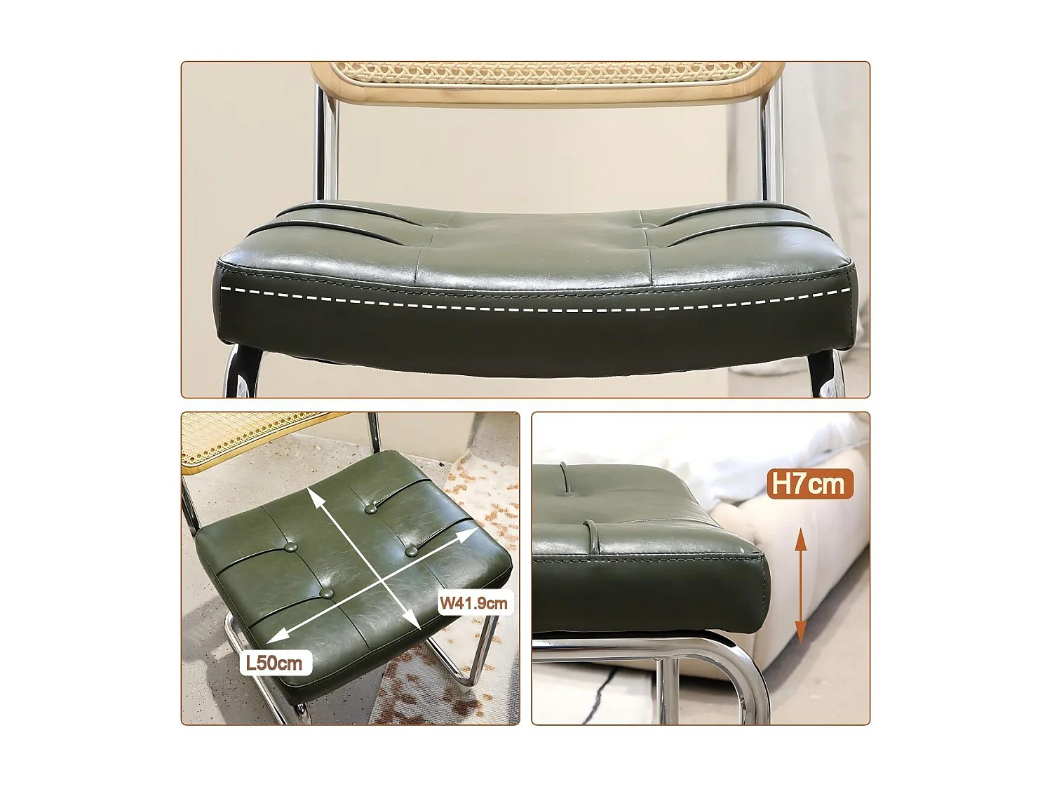 Lot de 2 chaises cantilever style Bauhaus, design moderne confortable et stable – chaise salle à manger, salon, bureau, café, intérieur contemporain