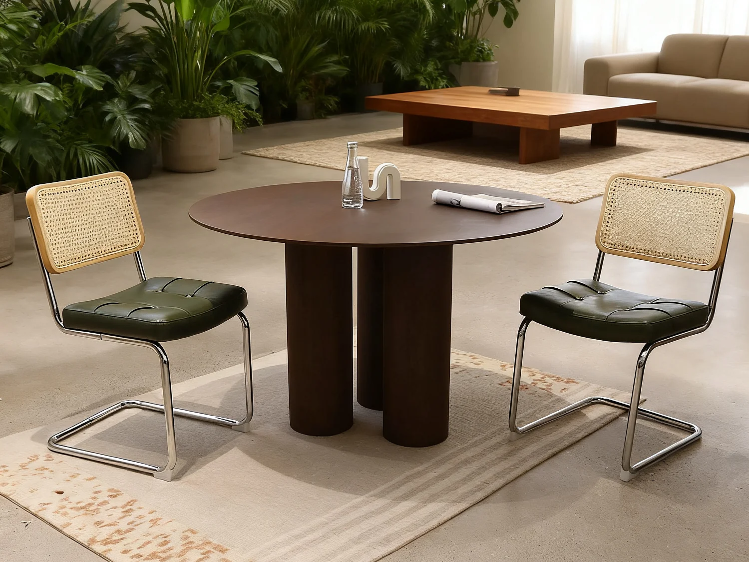 Lot de 2 chaises cantilever style Bauhaus, design moderne confortable et stable – chaise salle à manger, salon, bureau, café, intérieur contemporain