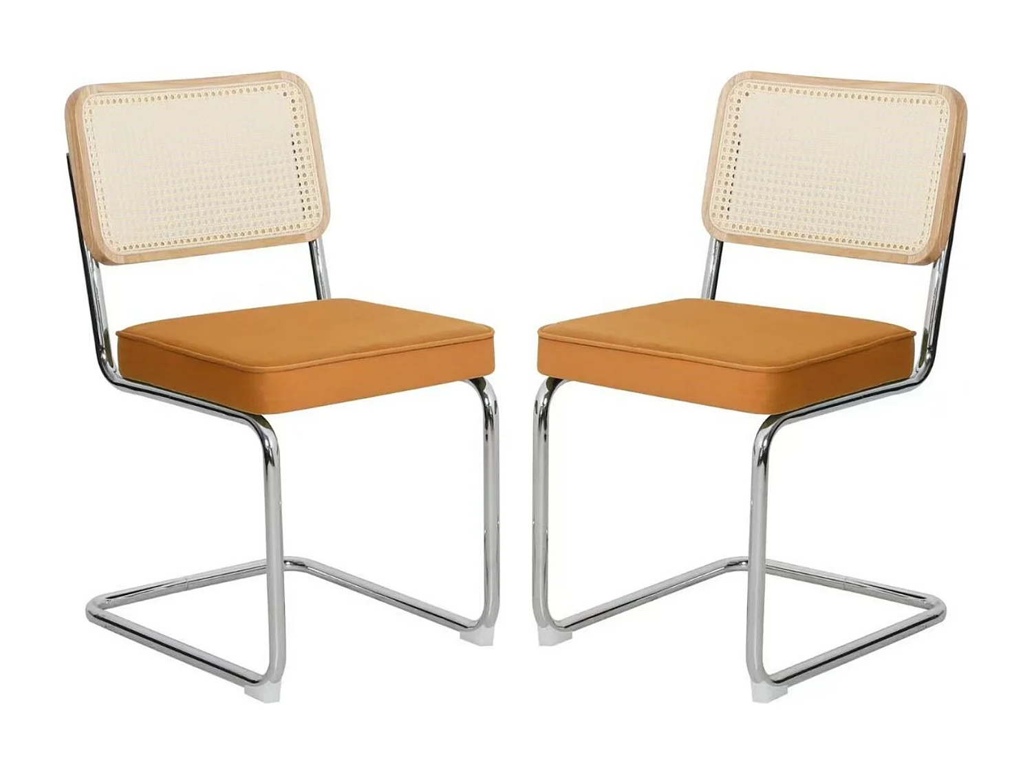 Lot de 2 chaises cantilever style Bauhaus, design moderne confortable et stable – chaise salle à manger, salon, bureau, café, intérieur contemporain