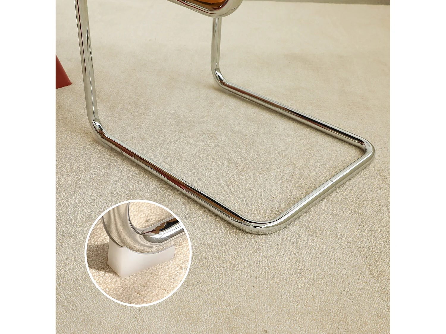 Lot de 2 chaises cantilever style Bauhaus, design moderne confortable et stable – chaise salle à manger, salon, bureau, café, intérieur contemporain