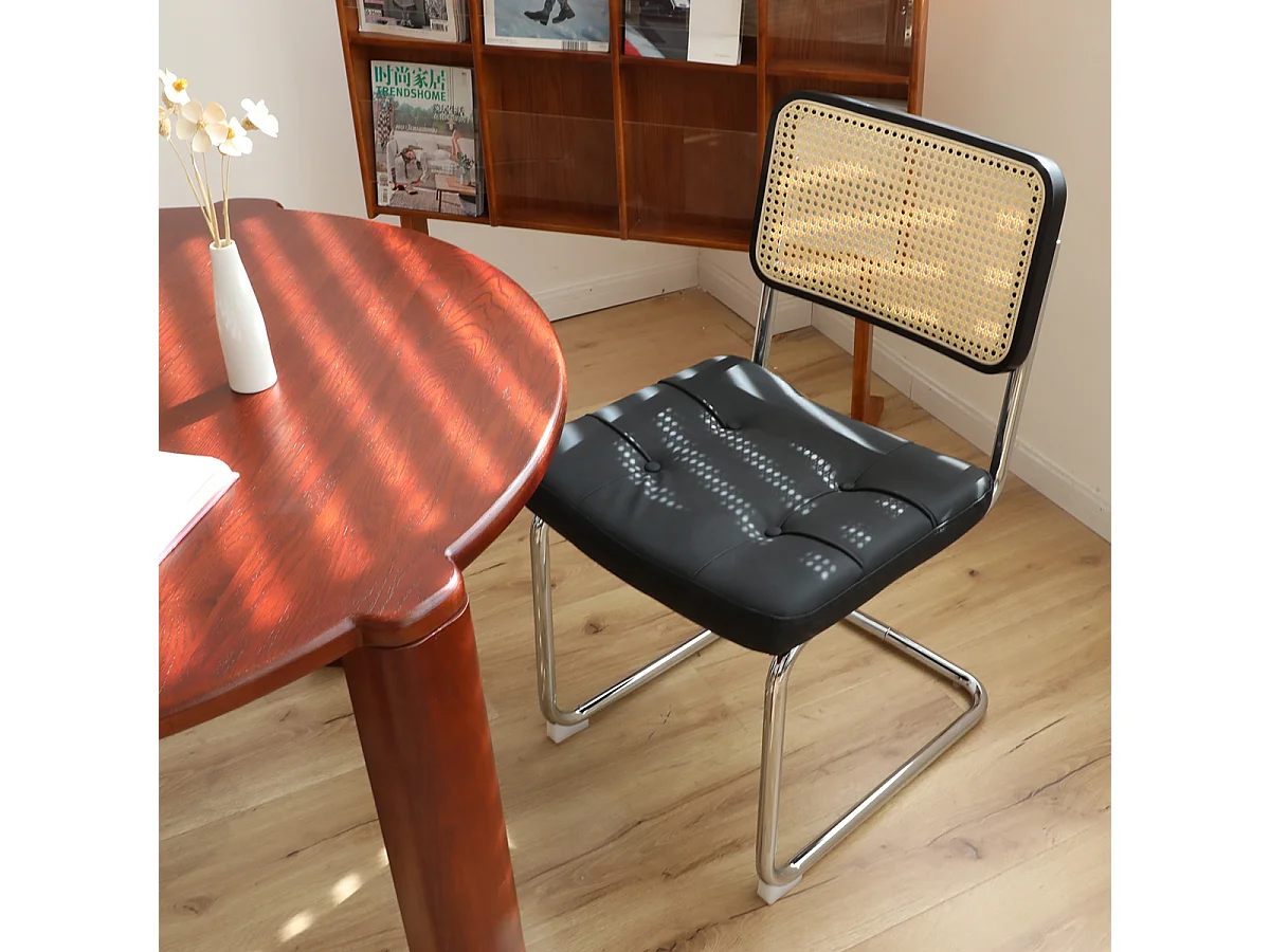 Lot de 2 chaises cantilever style Bauhaus, design moderne confortable et stable – chaise salle à manger, salon, bureau, café, intérieur contemporain