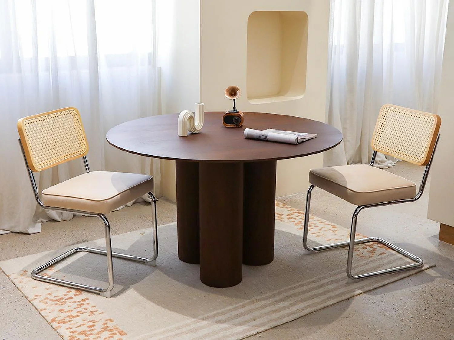 Lot de 2 chaises cantilever style Bauhaus, design moderne confortable et stable – chaise salle à manger, salon, bureau, café, intérieur contemporain