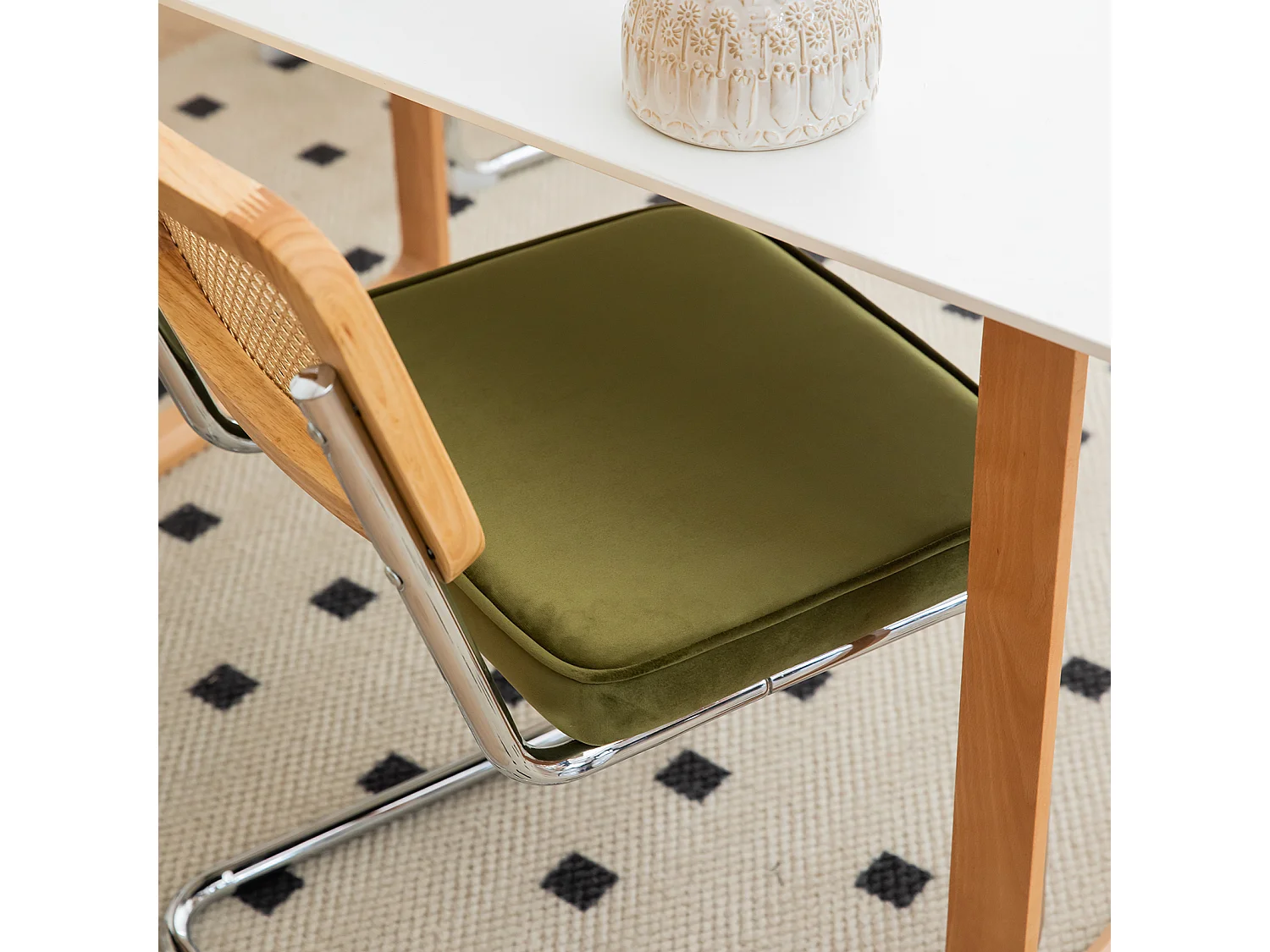 Lot de 2 chaises cantilever style Bauhaus, design moderne confortable et stable – chaise salle à manger, salon, bureau, café, intérieur contemporain