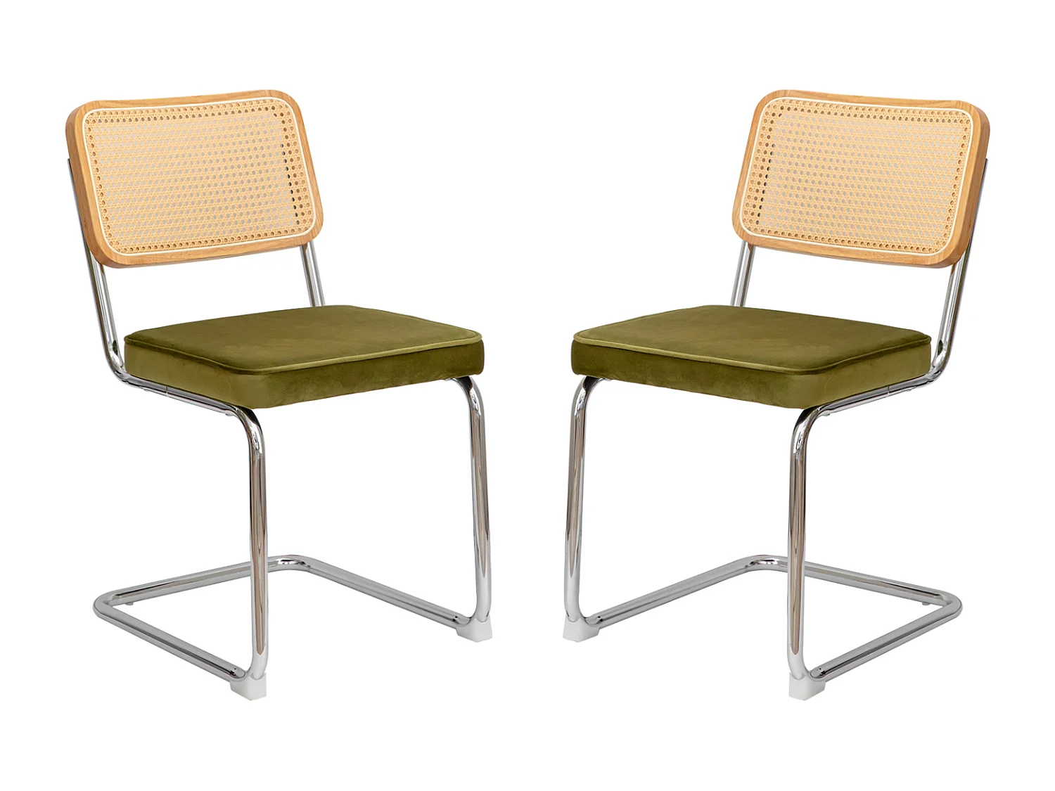 Lot de 2 chaises cantilever style Bauhaus, design moderne confortable et stable – chaise salle à manger, salon, bureau, café, intérieur contemporain