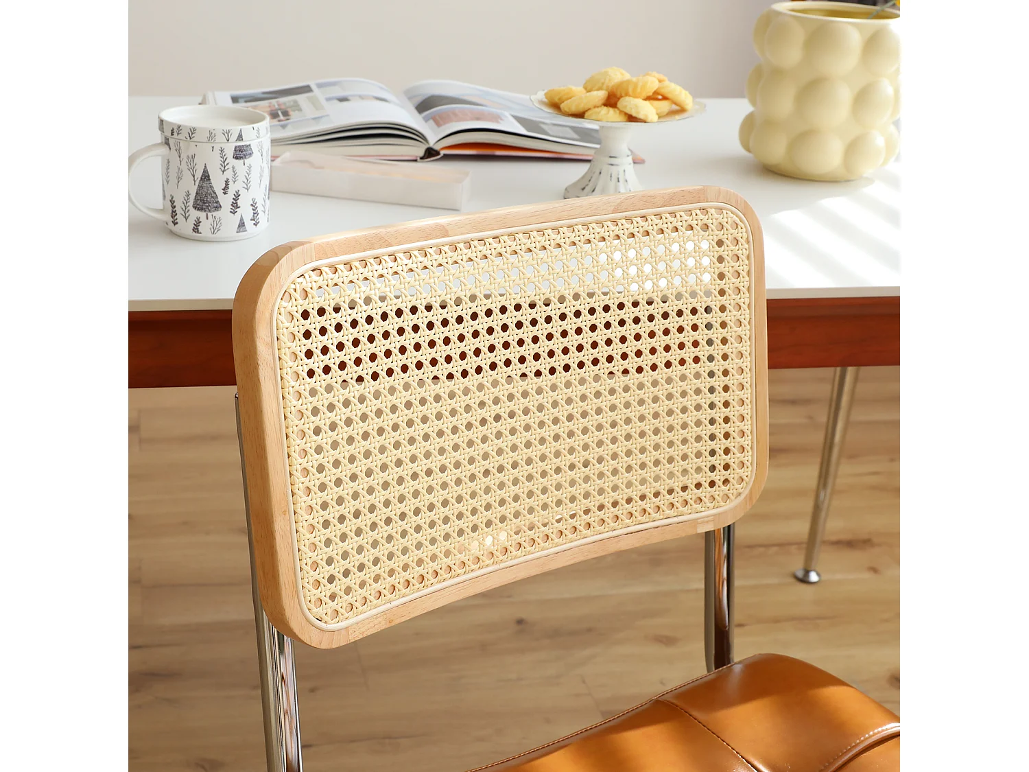 Lot de 2 chaises cantilever style Bauhaus, design moderne confortable et stable – chaise salle à manger, salon, bureau, café, intérieur contemporain