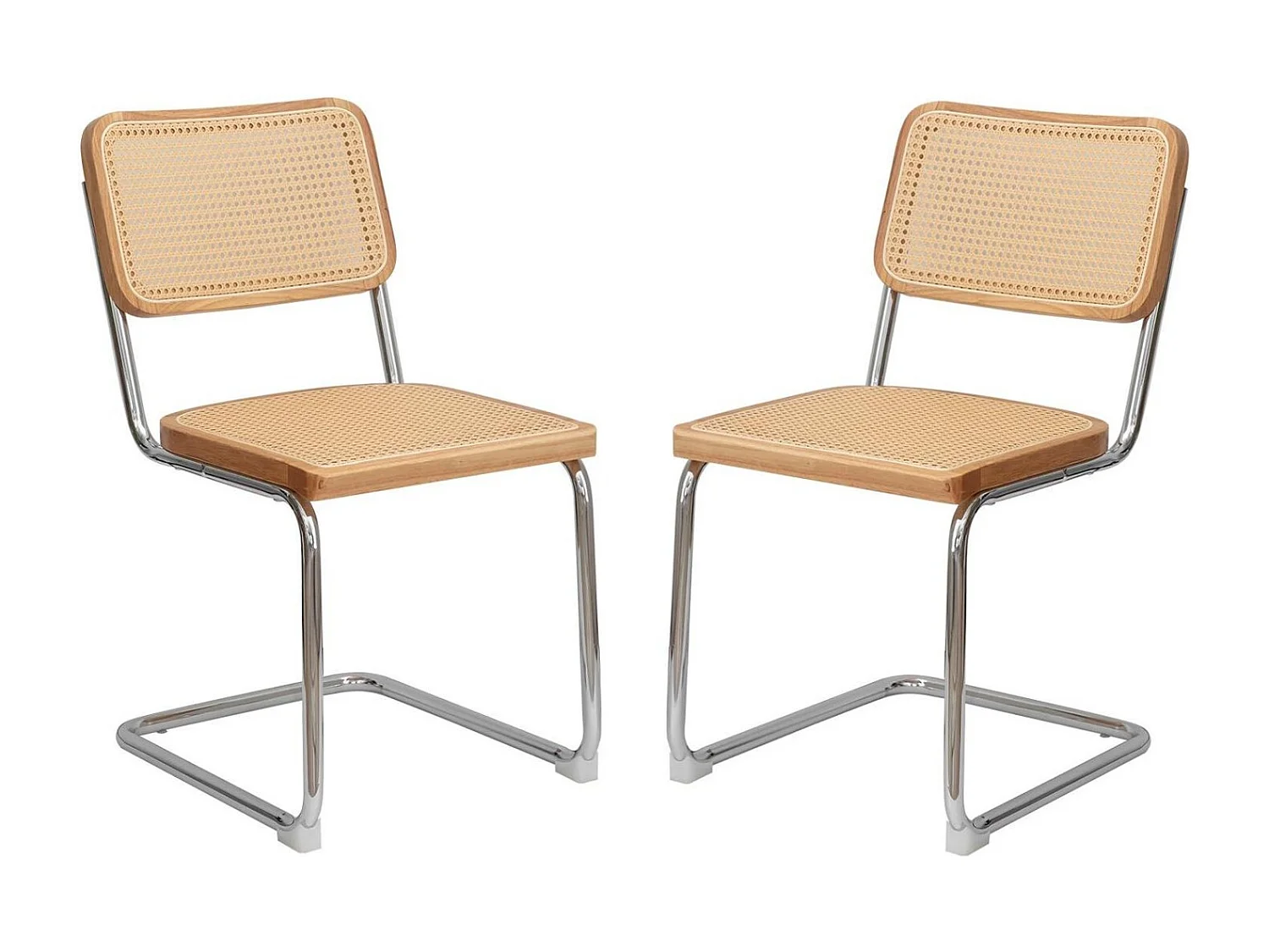 Lot de 2 chaises cantilever style Bauhaus, design moderne confortable et stable – chaise salle à manger, salon, bureau, café, intérieur contemporain