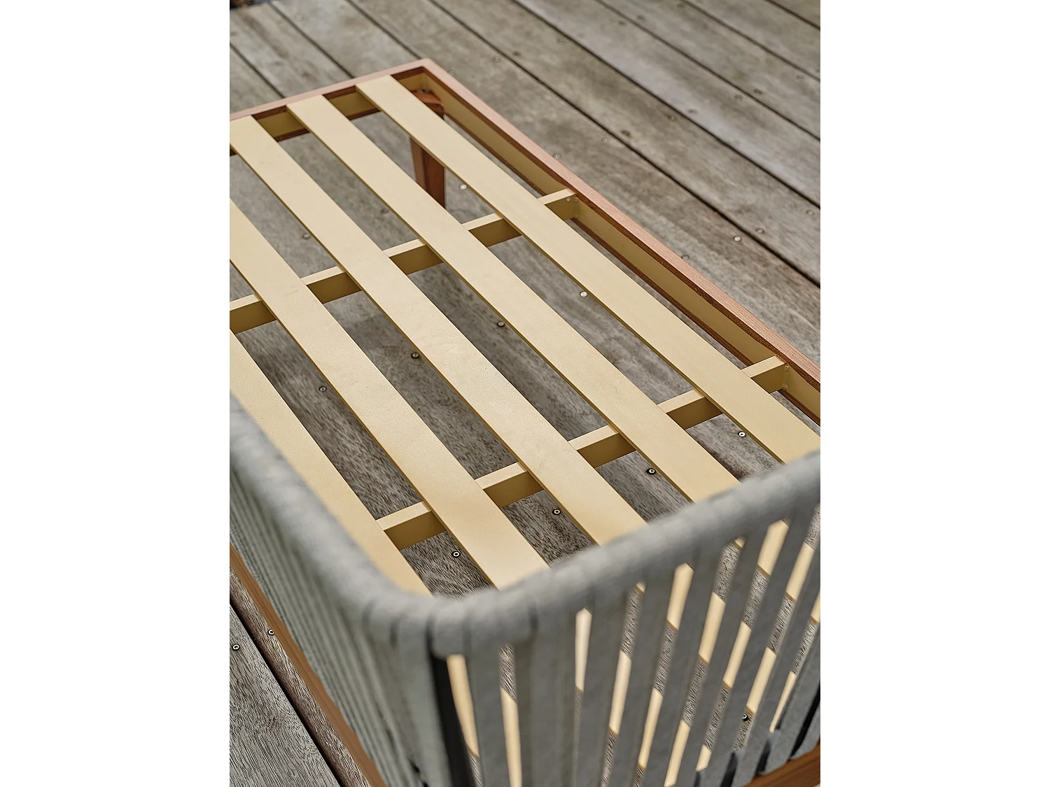 Lage tuinloungeset 4 personen - Houtlook - ALPHI