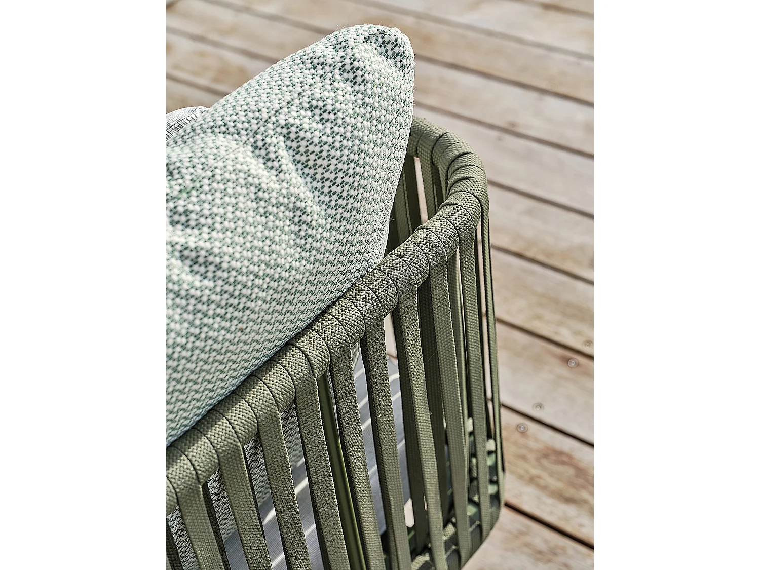 Canapé de jardin 3 places en aluminium - Olive - BARLIA