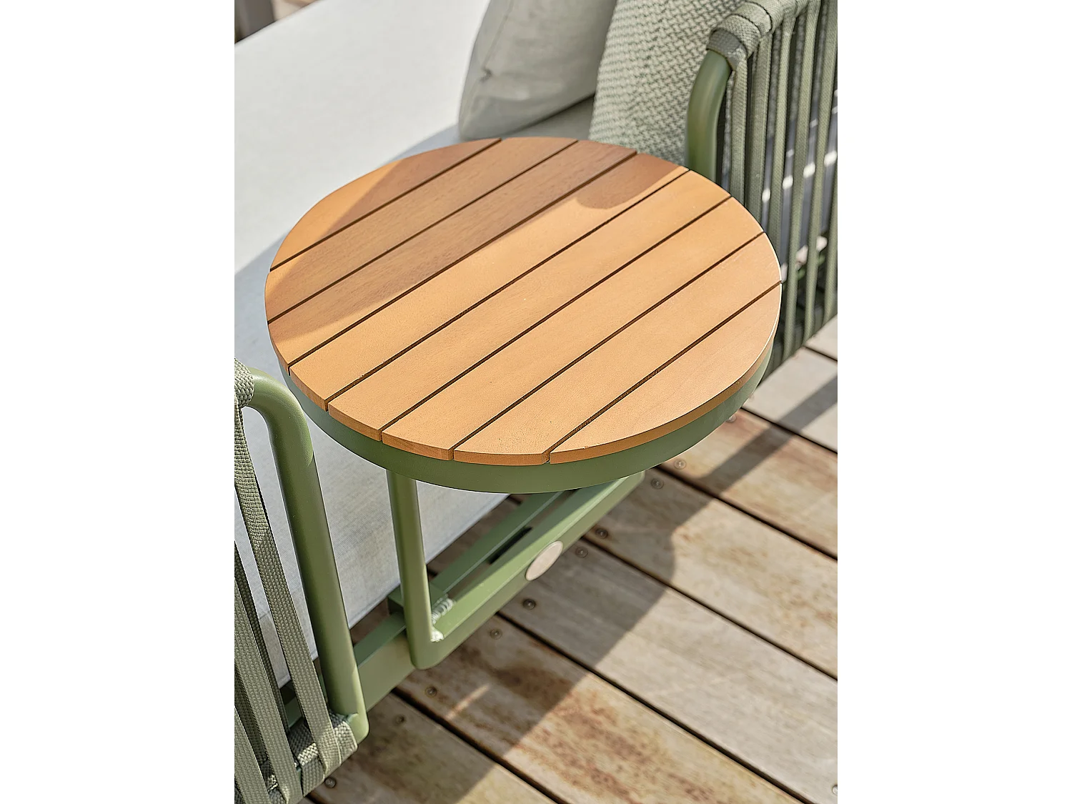 Canapé de jardin 3 places en aluminium - Olive - BARLIA