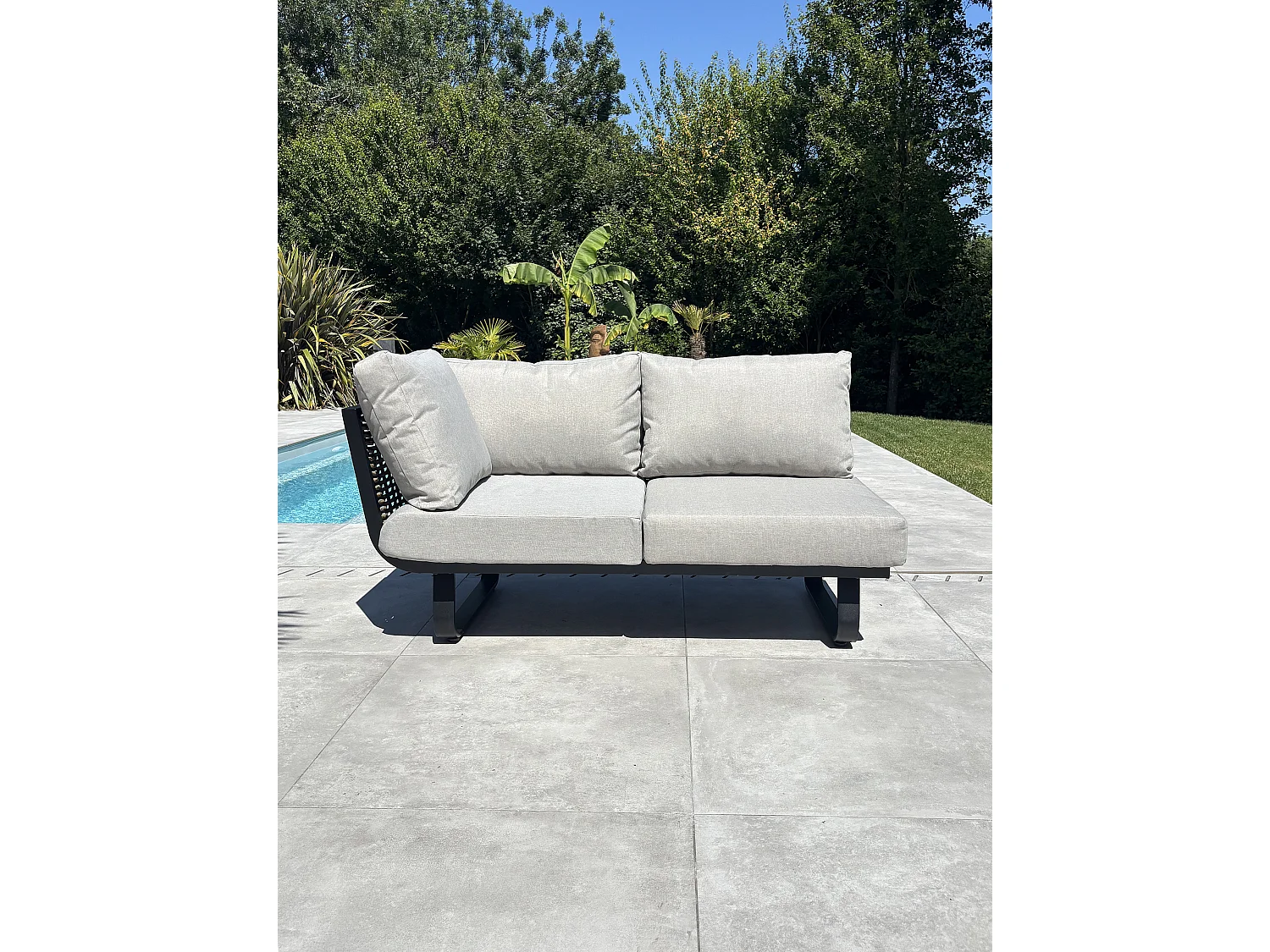 Salon de jardin bas 6 places en aluminium - KUMLA