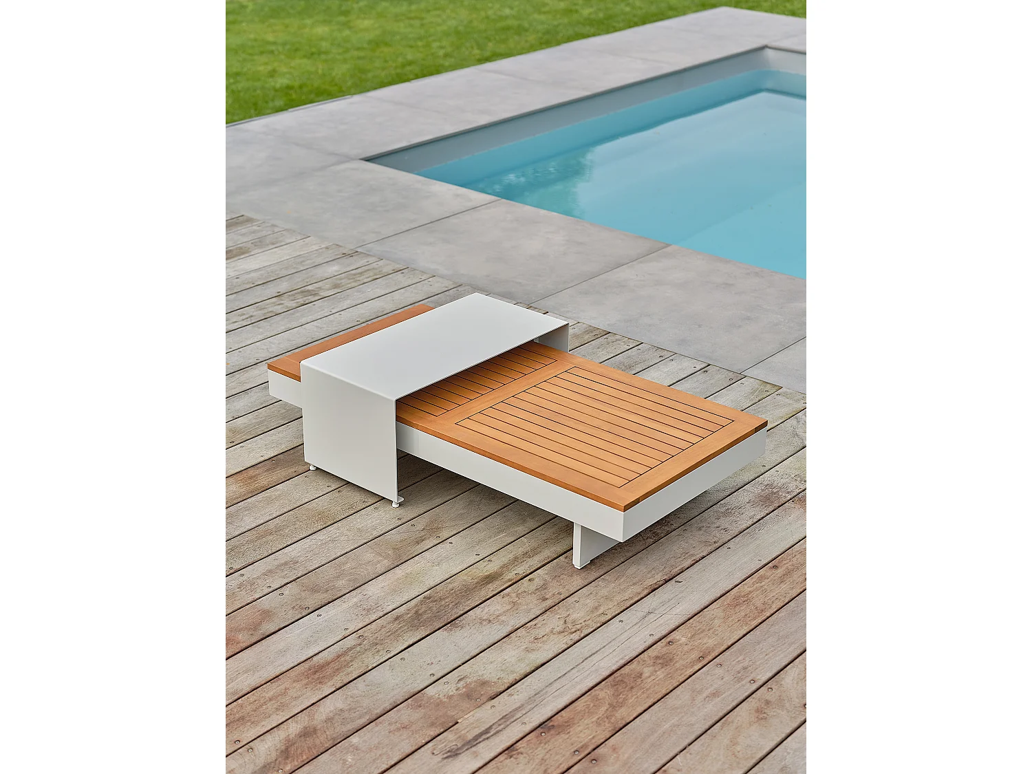 Salon de jardin d'angle 6 places - Gris - MINERA