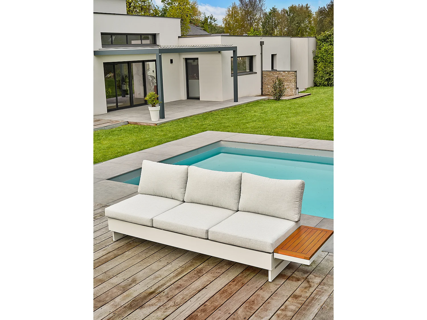 Hoektuinset 6 personen - Grijs - MINERA
