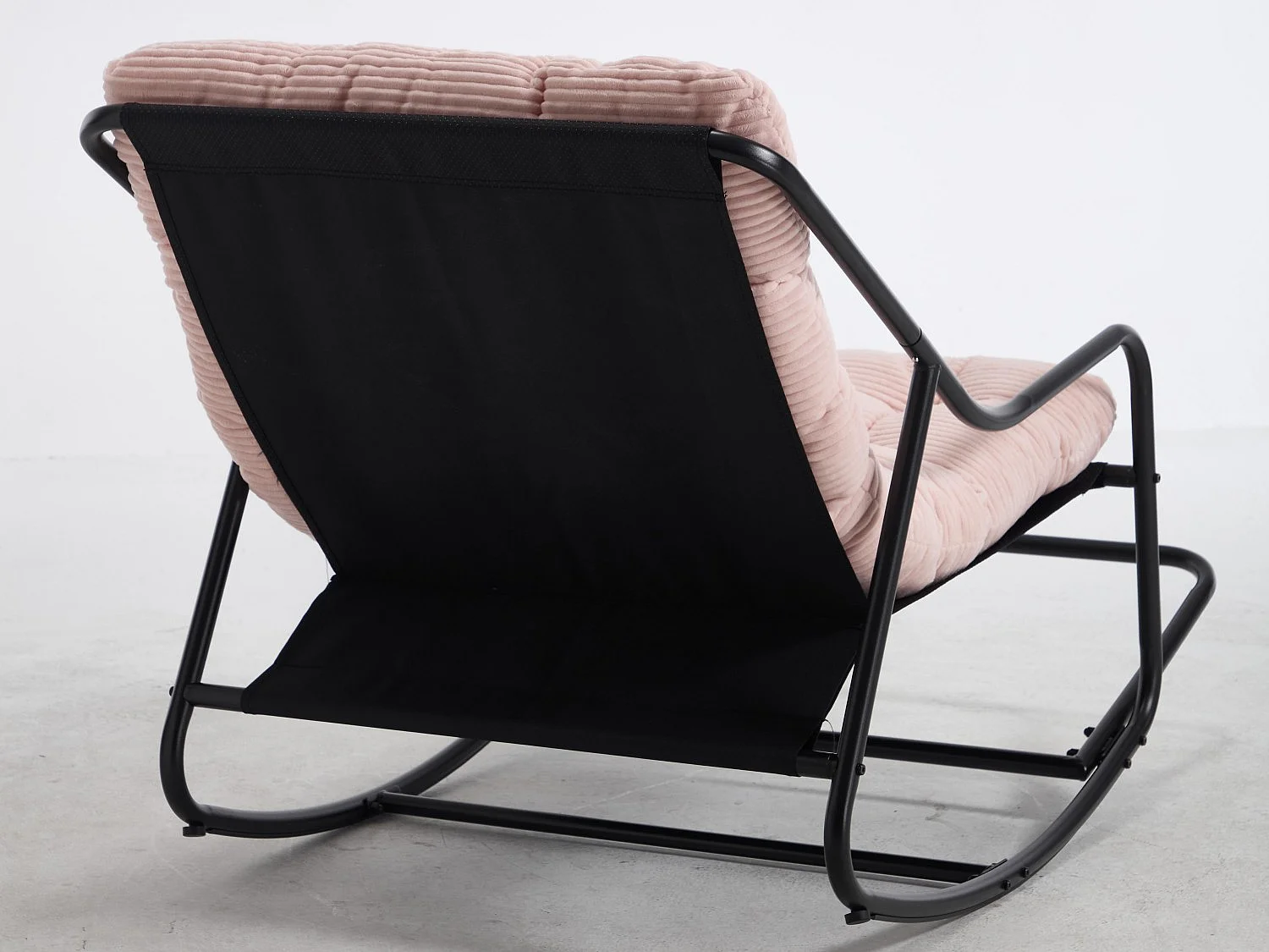 Rocking Chair Relax à Bascule avec Repose-Pieds, Coussin Velours Doux, Structure Acier Durable, Parfait pour Salon, Chambre ou Terrasse