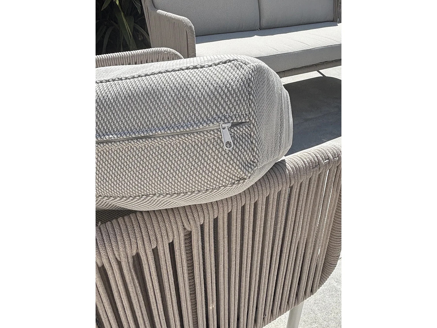 Lage tuinset 5 personen - Greige - ORELLA