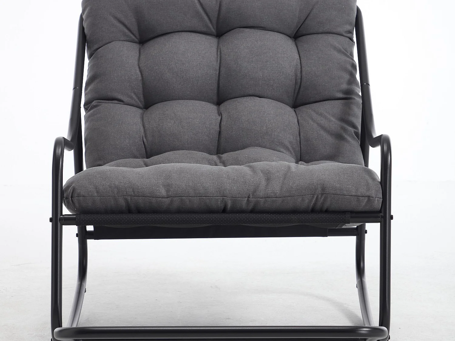 Rocking Chair Relax à Bascule avec Repose-Pieds, Coussin Velours Doux, Structure Acier Durable, Parfait pour Salon, Chambre ou Terrasse