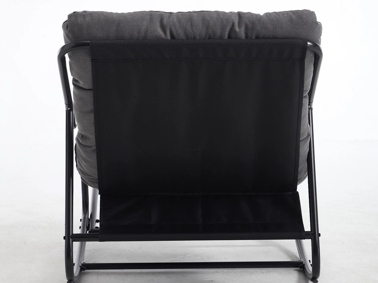 Rocking Chair Relax à Bascule avec Repose-Pieds, Coussin Velours Doux, Structure Acier Durable, Parfait pour Salon, Chambre ou Terrasse