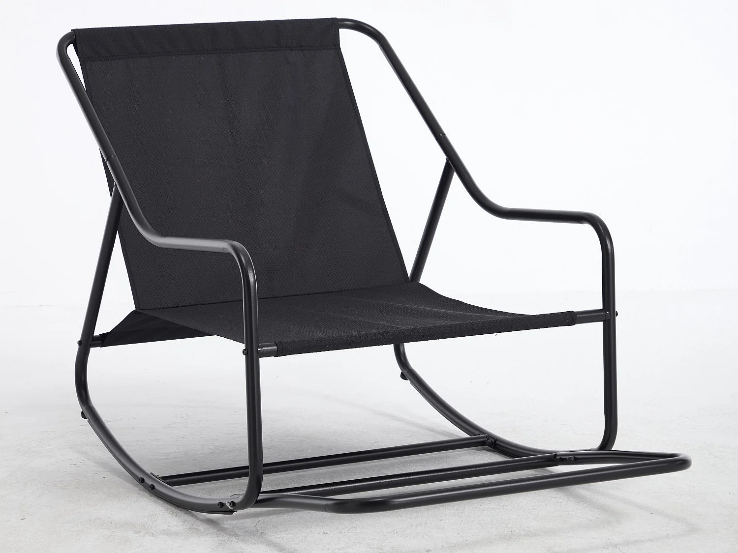 Rocking Chair Relax à Bascule avec Repose-Pieds, Coussin Velours Doux, Structure Acier Durable, Parfait pour Salon, Chambre ou Terrasse