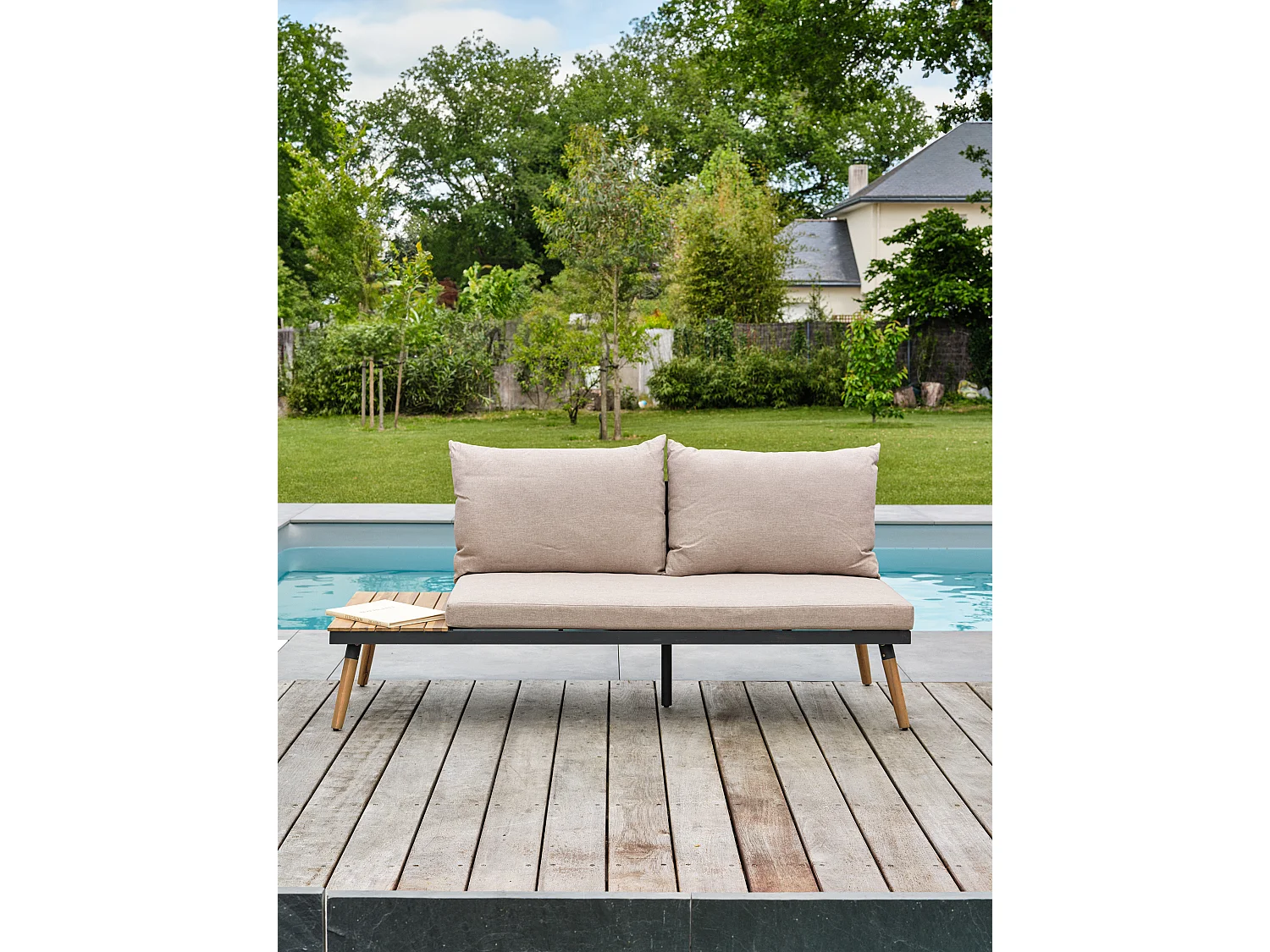 Salon de jardin d'angle en acacia - CAMINO