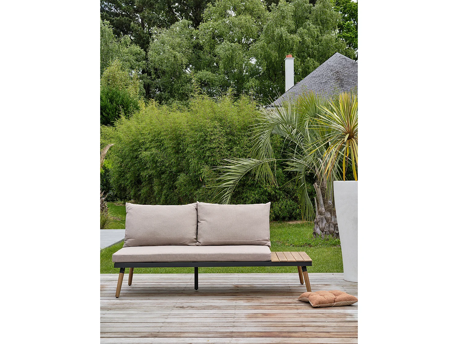 Salon de jardin d'angle en acacia - CAMINO