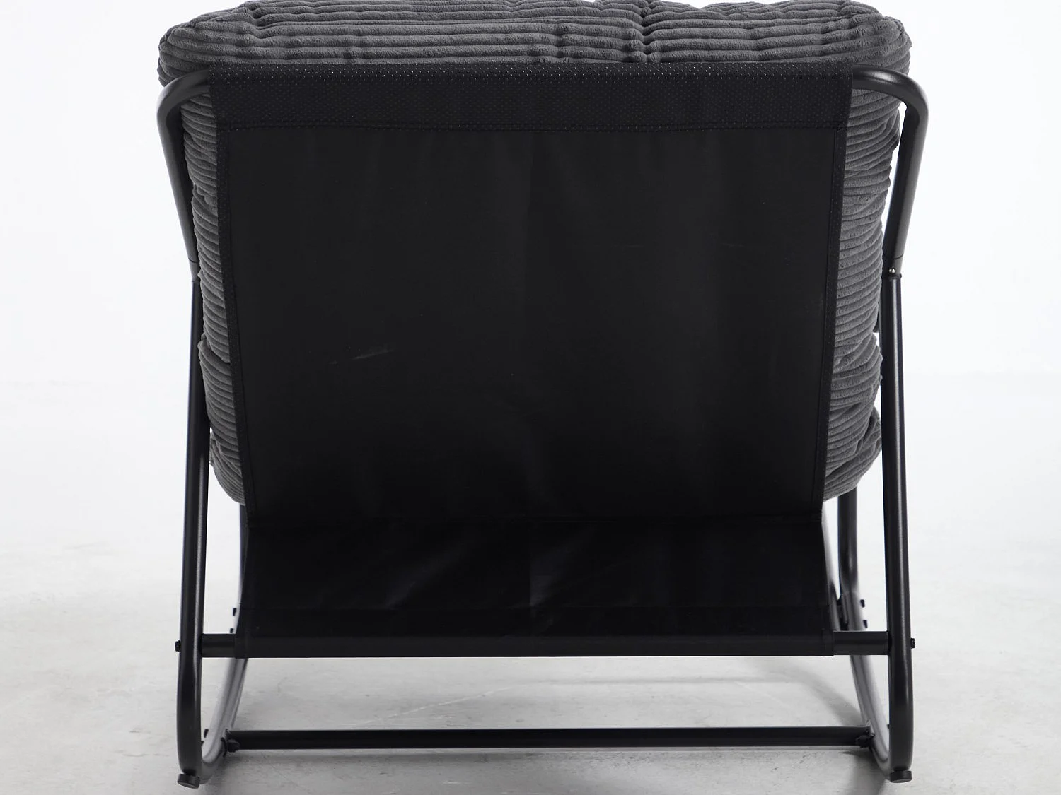 Rocking Chair Relax à Bascule avec Repose-Pieds, Coussin Velours Doux, Structure Acier Durable, Parfait pour Salon, Chambre ou Terrasse