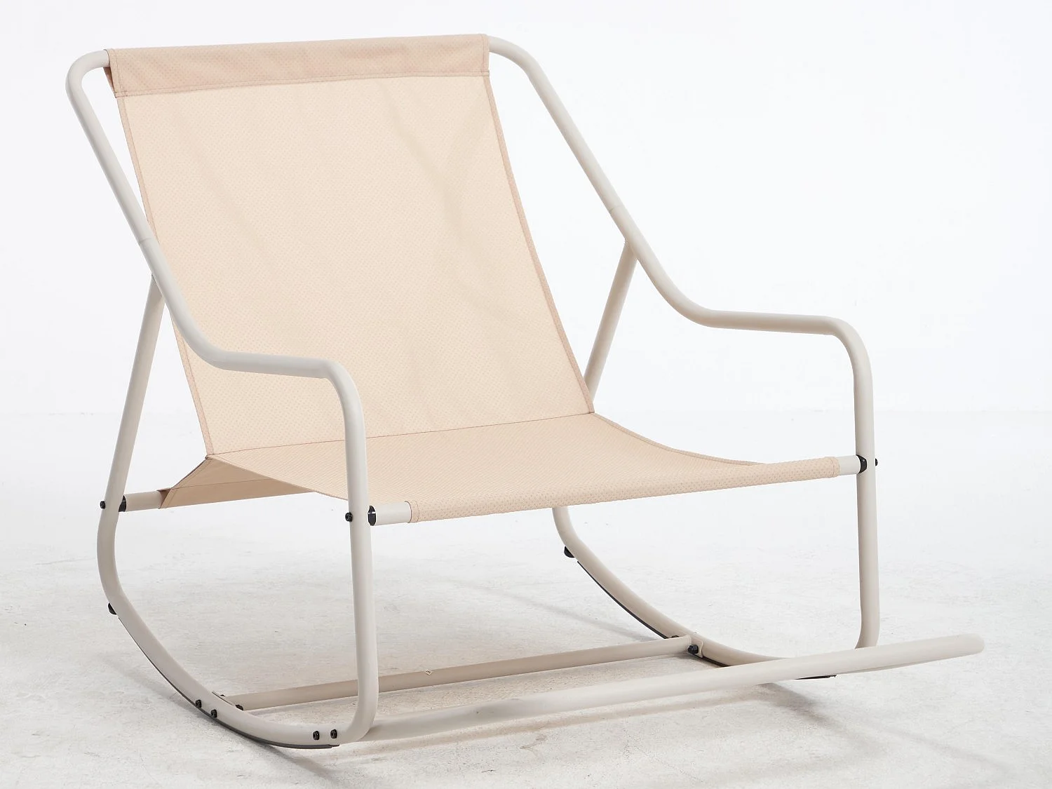Rocking Chair Relax à Bascule avec Repose-Pieds, Coussin Velours Doux, Structure Acier Durable, Parfait pour Salon, Chambre ou Terrasse